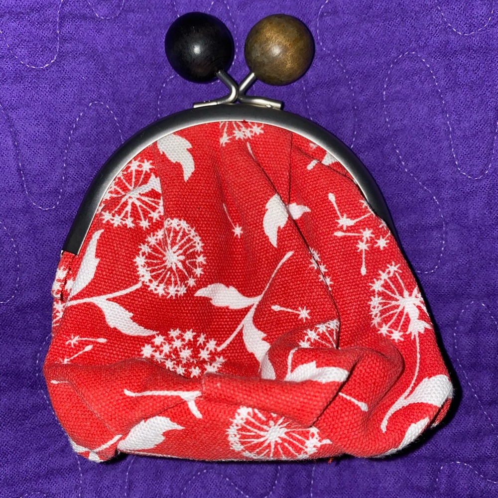 Anthropologie Miss Albright Coin Purse Red